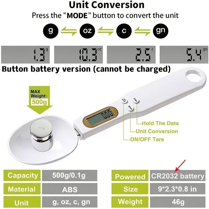 Smart Digital Spoon Scale – Precision in the Palm of Your Hand